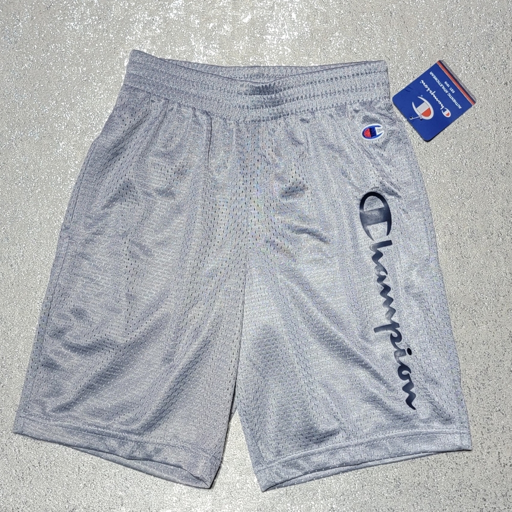 NEW Champion Boys Gray Small Mesh Shorts